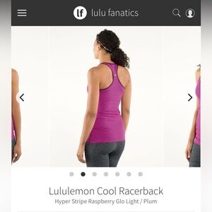 (69)Lululemon cool racerback